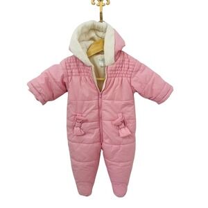 Children's Place Pink One Piece Snowsuit‎ 6-9 Months